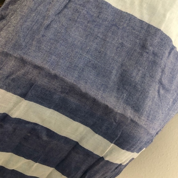 CHICO'S Striped Striped Scarf Crinkled Lightweight Beachy - Picture 4 of 8